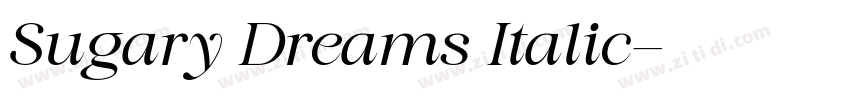 Sugary Dreams Italic字体转换